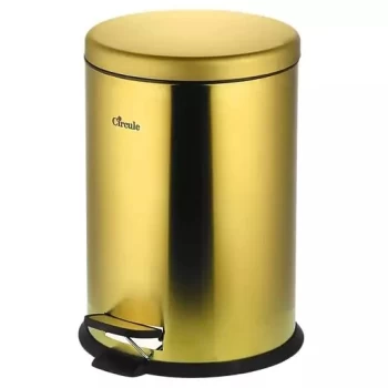 سطل پدالی استیل 30 لیتری تمام طلایی درب آرام بند